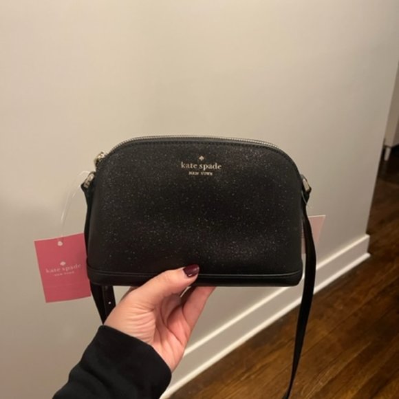 Kate Spade Black Glitter Cross Body Bag - Picture 2 of 6